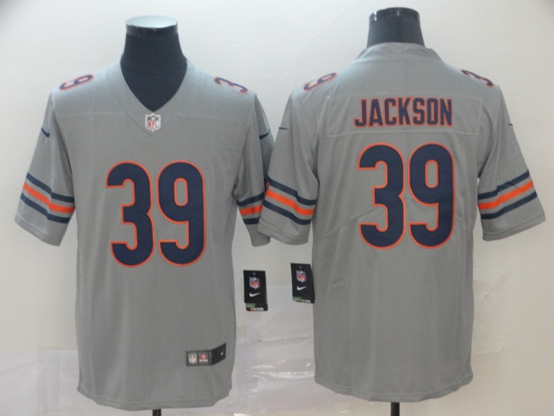 Men's Chicago Bears Eddie Jackson #39 Gray Jersey